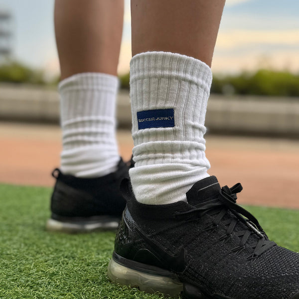 socccerjunky blue label ロゴソックス