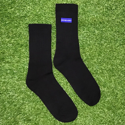 socccerjunky blue label ロゴソックス