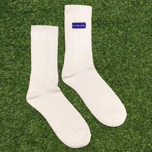 socccerjunky blue label ロゴソックス