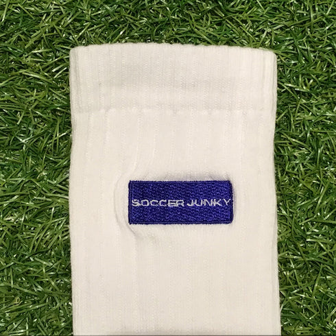 socccerjunky blue label ロゴソックス