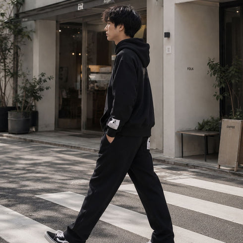 ビッグタグ リラックスストレートスウェットパンツ