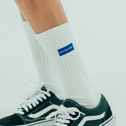 socccerjunky blue label ロゴソックス