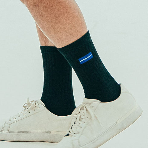 socccerjunky blue label ロゴソックス