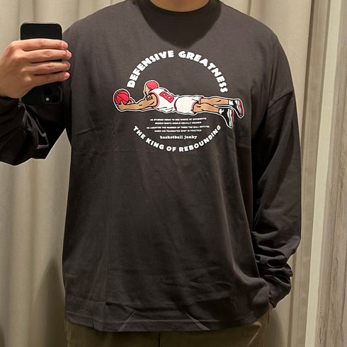 THE KING OF REBOUNDING ビックシルエットロングTEE