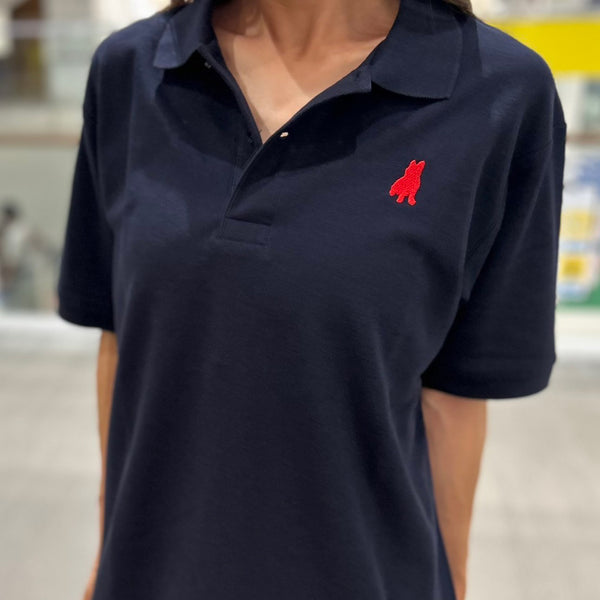 赤ロゴポロシャツ