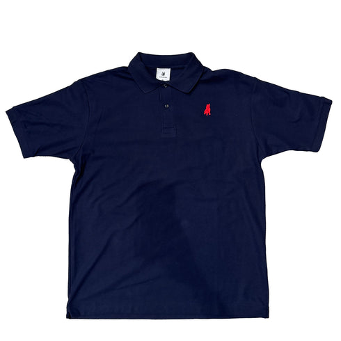 赤ロゴポロシャツ