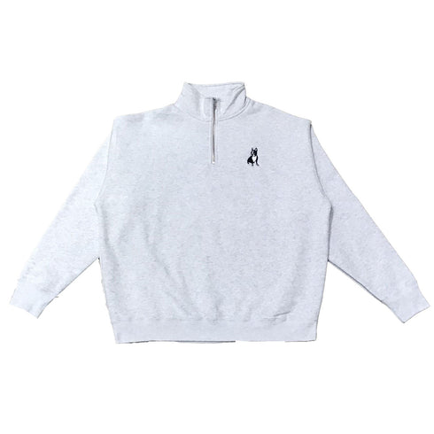 パイド ルーズフィットハーフZIPスウェット