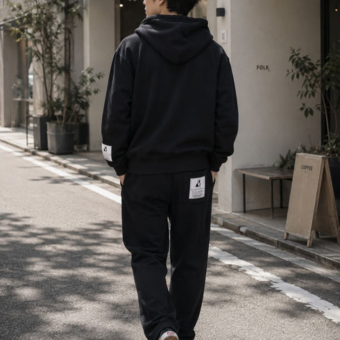 ビッグタグ リラックスストレートスウェットパンツ