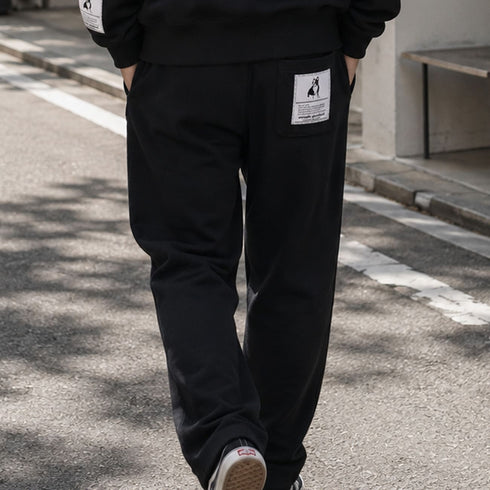 ビッグタグ リラックスストレートスウェットパンツ
