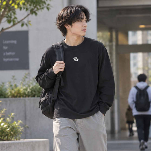 Sロゴ ビッグタグ 長袖TEE
