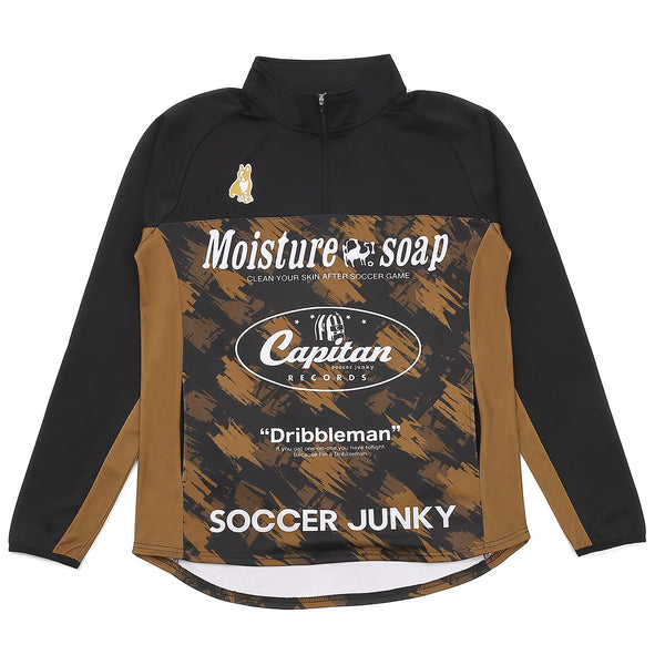 LALALA+8 ハーフZIPトレーニングトップ