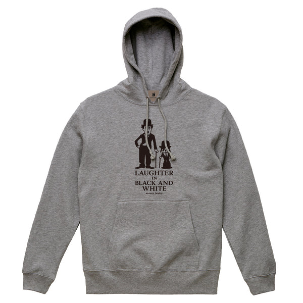 LAUGHTER IN BLACK AND WHITE プルパーカー