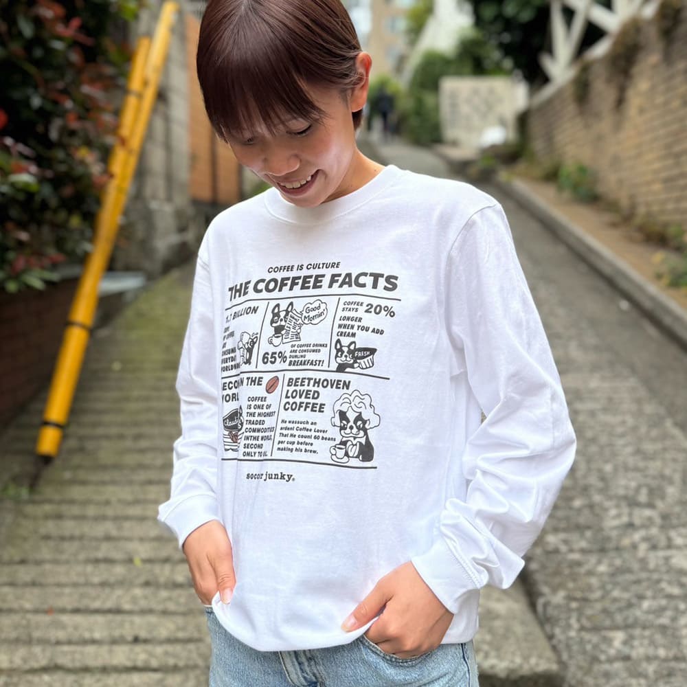 COFFEE FACTS+1 ビックシルエットロングTEE – claudio pandiani